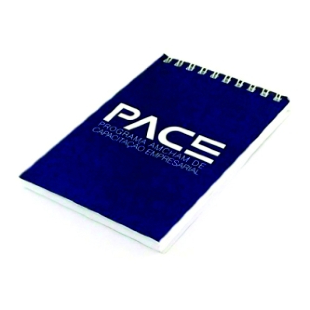 Bloco de anotações Flexível 10x15 cm, com 80 folhas. Liso. Wire-o-TBLOCO10X15C300G