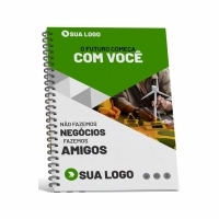 Caderno de negócios tam 16 x 23 capa dura.